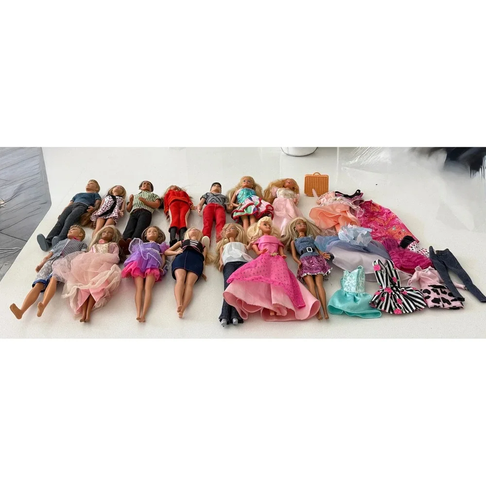 Barbie and Ken Doll Lot 14 Dolls with Extra Clothes and Accessories Mattel Toy